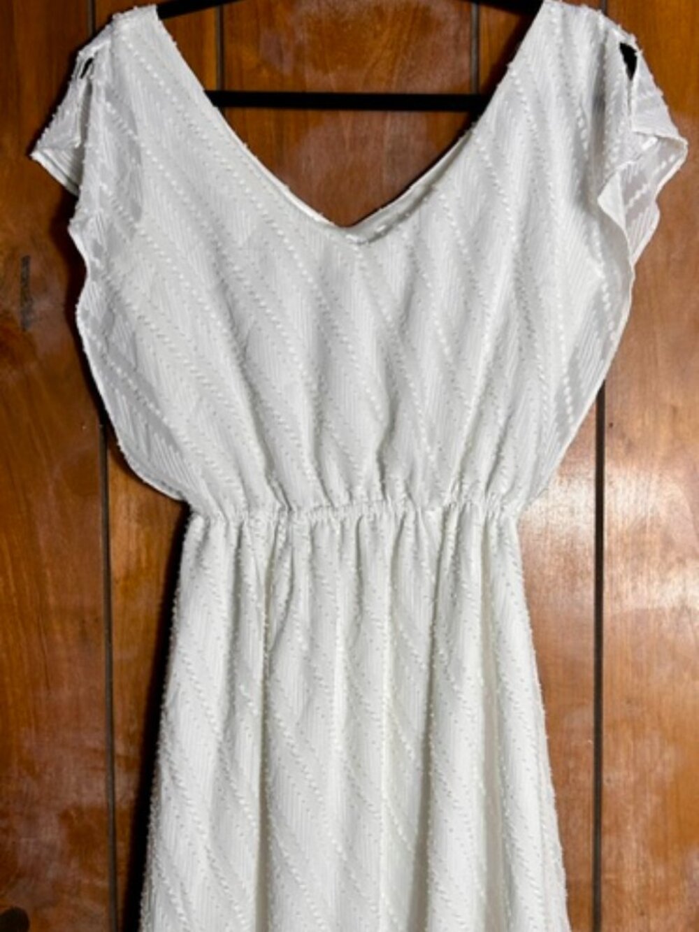 Gianni Bini White Mini VNeck Slip Dress Womens Sz Small - EUC